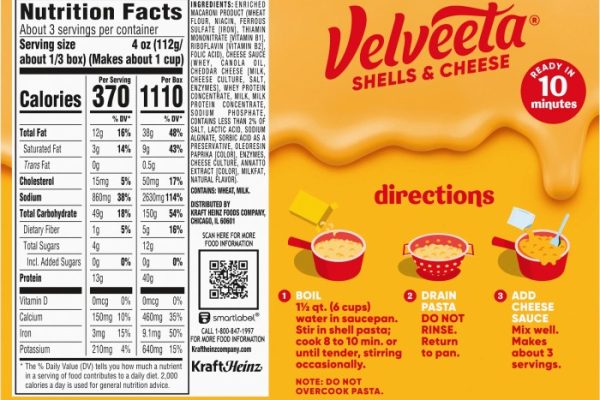 Velveeta cheese nutrition facts