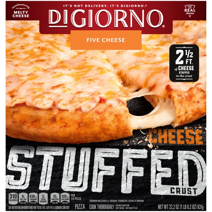 Digiorno cheese pizza nutrition label