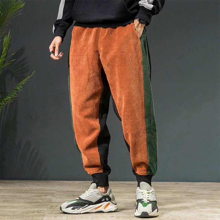 Mens fashion corduroy pants