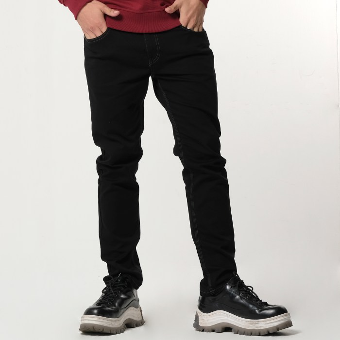 Mens fashion black pants